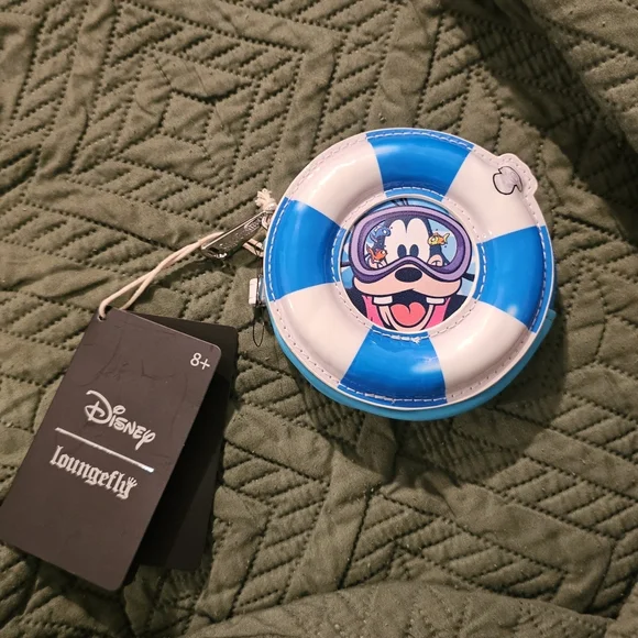 Loungefly Disney Goofy Blue and White Lifesaver Coin Purse - Picture 1 of 2